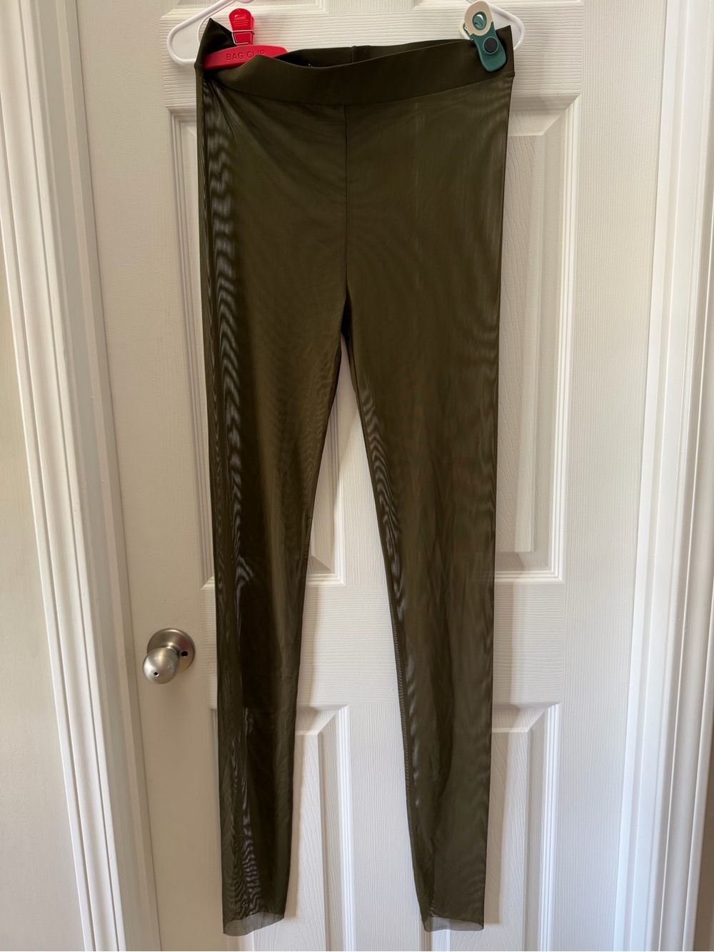 Women’s Olive Green High-Waist Stretch Leggings